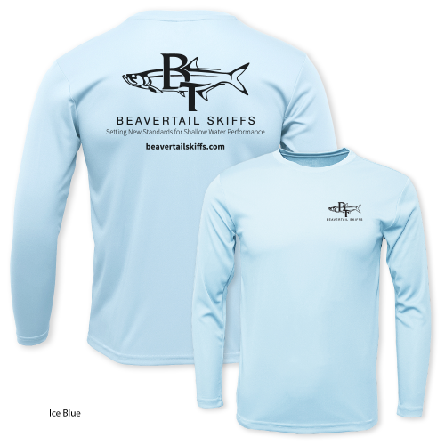 BT Moisture Wick Performance Long Sleeve Fishing Shirt (Ice Blue