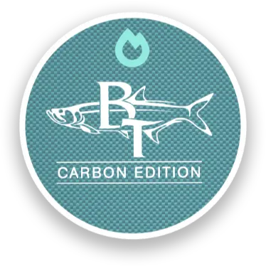 Beavertail Skiffs Carbon Edition badge representing advanced carbon fiber boat construction and enhanced performance.